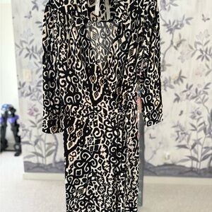 Lily Black and White Wrap Dress